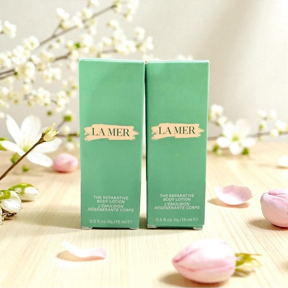 La Mer The Reparative Body Lotion set of two 0.5oz each Mini Size